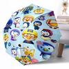 Pororo Cartoon Characters Collection Portable Automatic Umbrella With Elegant Collapsible Sturdy 8 Rib Shaft Durable Plastic Iron Perfect For Outdoor