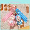 Adorable Cartoon Teddy Bear Keychain With Cute Pvc Material And Unique Designs For Gifts