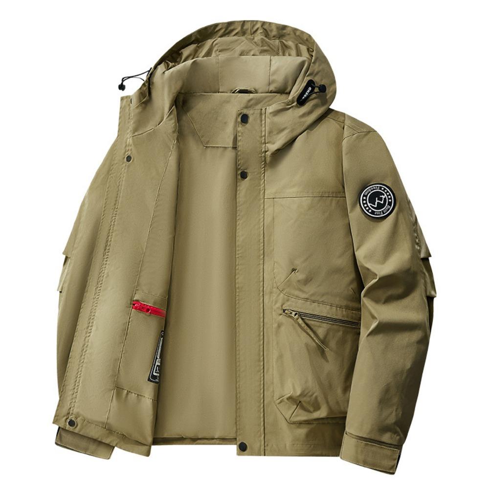 Winter Multiple Pockets Man Coats Loose Leisure Solid Windproof Tops New Man Coat Autumn Coats Man