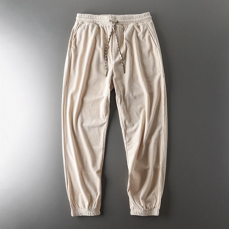 Foreign Trade Tail Order Cut Label Corduroy Autumn and Winter Export Men's Pants