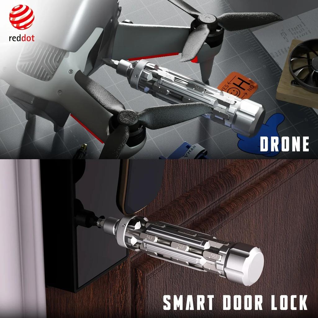 Galacok S1 EDC Multi-Function Screwdriver Set with Magnetic Torx Phillips Hex Drill Bit Portable Repair Tool for Outdoor Home