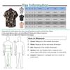 Men's Summer Casual Loose Resort Geometric Print Short Sleeve Top Beach Lapel Shirt