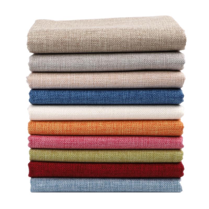 Dustproof Cloth Canvas Sofa Background Cloth Linen Cloth Fabric 100cm*150cm Cotton Linen Thickened Solid Color Fabric