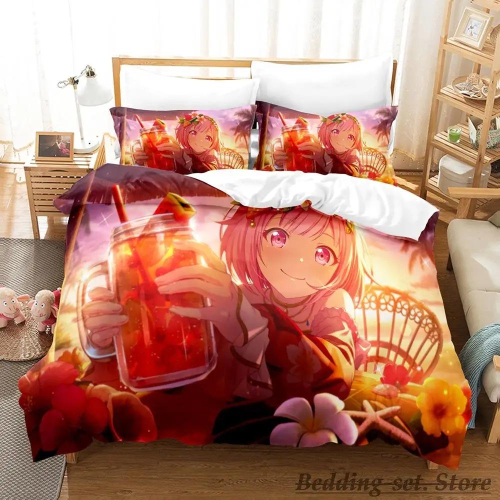 New Wonderlands x Showtime Anime Girls Bedding Set Single Twin Full Queen King Size Duvet Cover for Adult Kid Bedroom