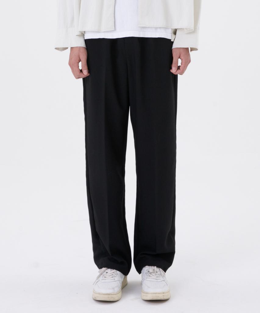 PEPPERSEASONING Wide Banded Slacks Black 998