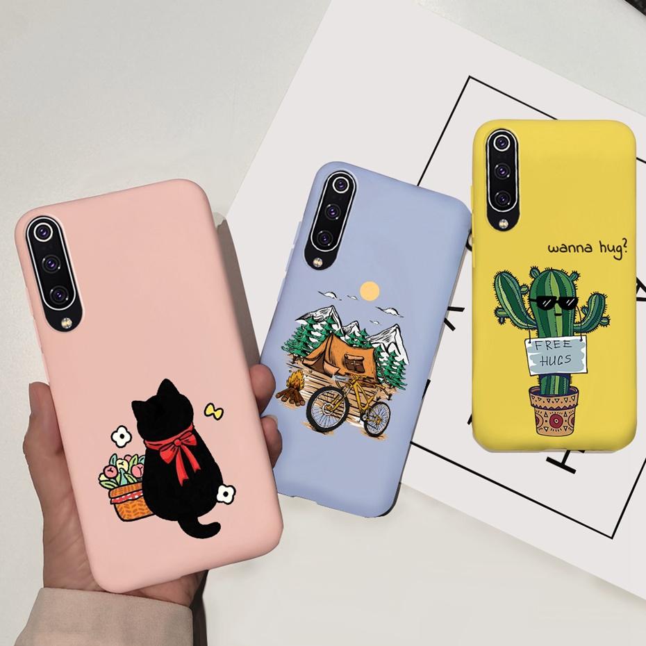 Phone Case For Xiaomi Mi 9 Lite Case Cute Silicone Back Cover For Xiaomi Mi 9 SE Mi9 9SE Mi9lite Phone Shell Soft TPU Bumper