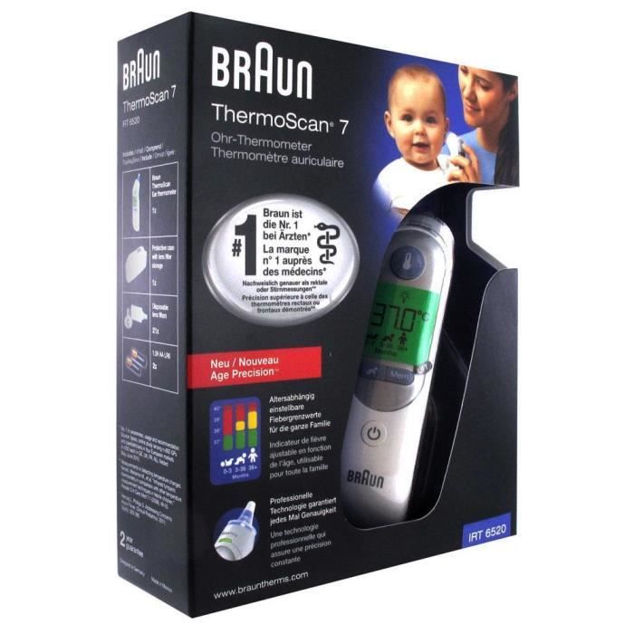 Braun Thermoscan 7 Thermomètre Auriculaire IRT 6520