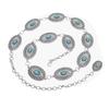 Vintage Turquoise-Inlaid Metal Waist Chain for Dresses & Jeans - European & American Niche Fashion