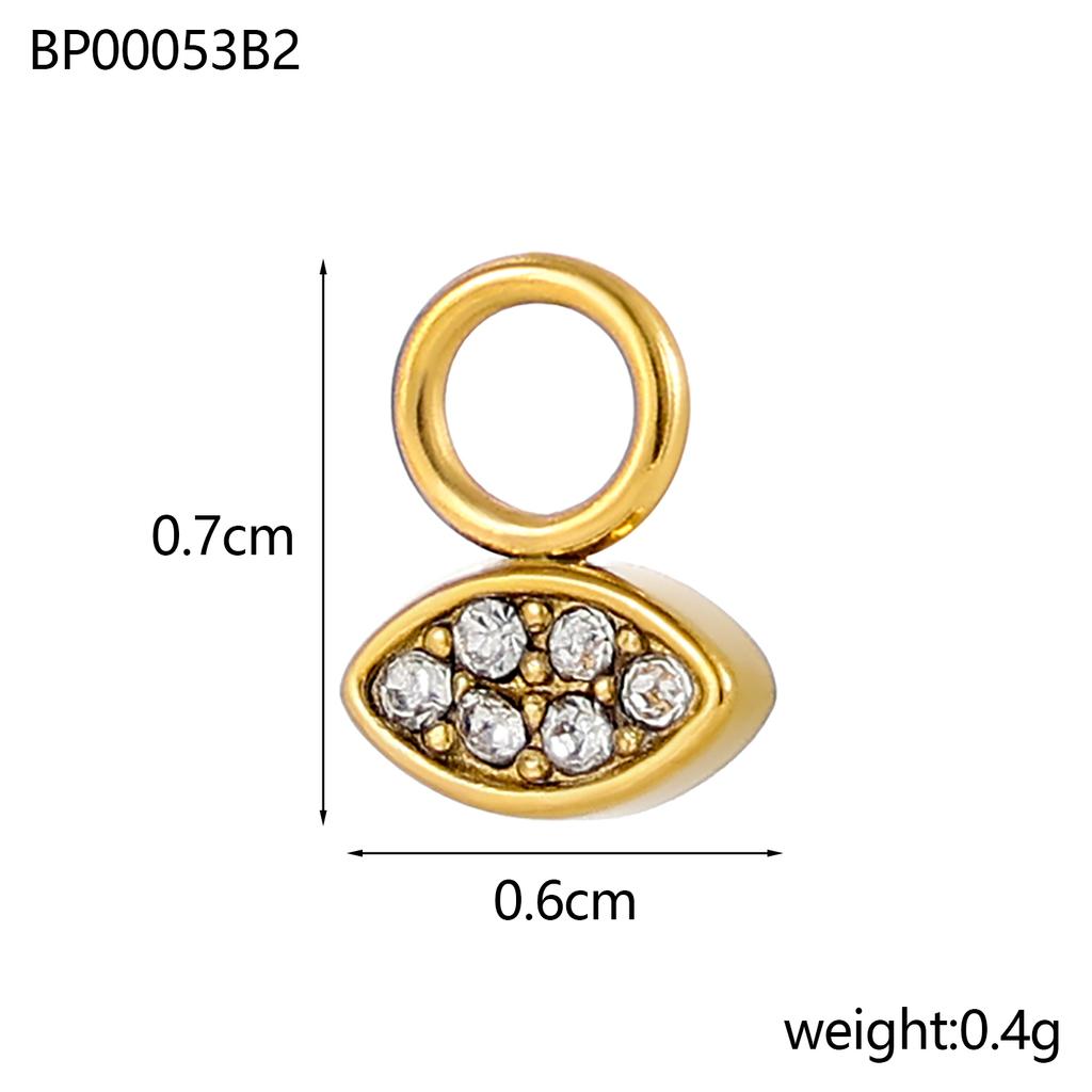 3PCS/LOT CARLIDANA Colorful Enamel Charms Gold Plated Stainless Steel Heart Moon Flower Zircon Pendants DIY Jewelry Making