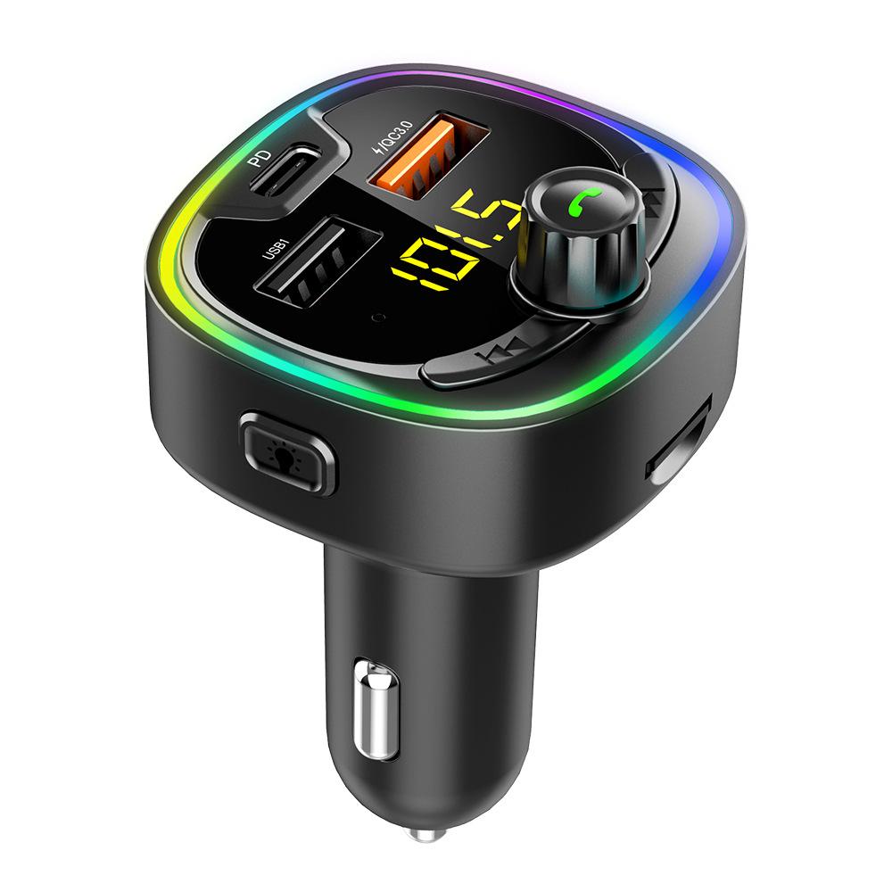 

BT08 Bluetooth 5.0 FM Transmitter Handsfree Car Radio Modulator MP3 Player QC3.0 5V 1A USB Quick Charge Adapter 12V/24V Car Kits