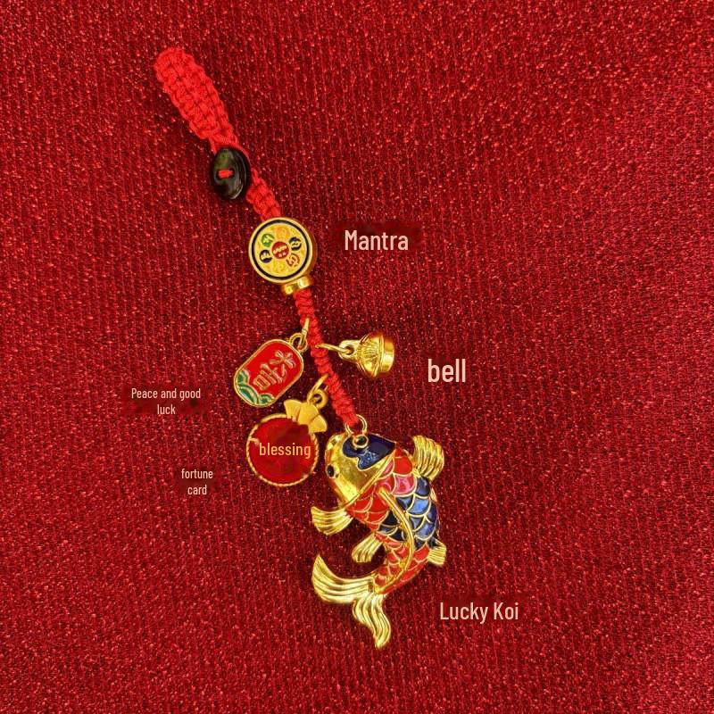 High-End Auspicious Car Key Pendant: Fortune-Attracting Charm for Bags, Phones & More