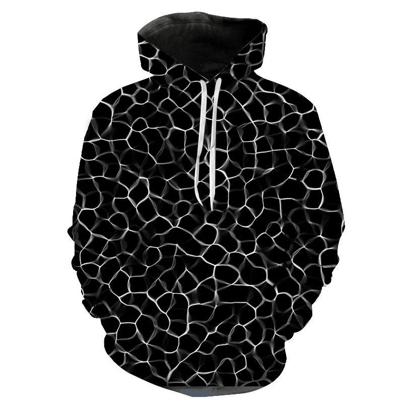 Lightning 3D-trykt hettegenser for menn Mote gensere Genser Langermet gutte jente hettegensere Streetwear Uformell hettejakke