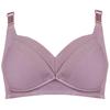 Intimo da allattamento in puro cotone arricciato anti-cedimento Abbigliamento post-parto per l'allattamento Reggiseno da maternità sottile a taglia grande con apertura frontale per primavera ed estate
