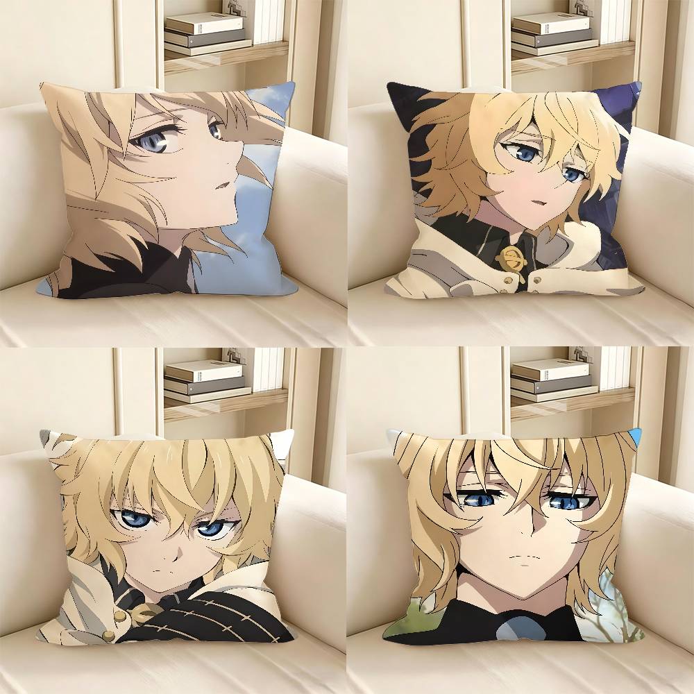 1pc Mikaela Hyakuya Anime Seraph Of The End Pillow Case Fashion Square Pillowcase Bedroom Sofa Room Ins Decoration Leisure