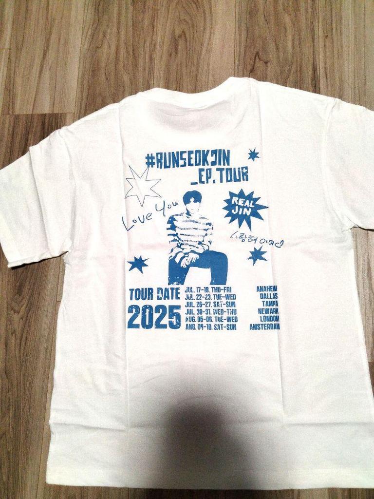 [USED] BTS JIN RUNSEOKJIN_EP_TOUR T-shirt 2025 Tour