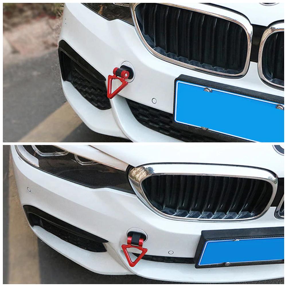 Stylové háčky na přívěs pro auto, samolepicí trojúhelníky, kroužky na háčky na přívěs, dekorace, dekorace do auta, rekvizita pro přední/zadní nárazník