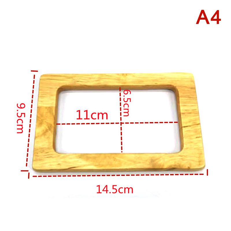 Wooden Bag Handle Decorative  Square Wood Strap Solid Color Hand Bag Replacement Accessories Diy Women'S Clutch Bag Handle