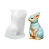 Practical Craft Mold Rabbit Shape Handmade Supplies Ornament Moulds Silicone Texture for Clay Wax and Resin Crafting