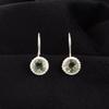 Green Amethyst Gemstone 925 Sterling Silver Jewelry Handmade Hook Earrings 0.93" EE-177-3
