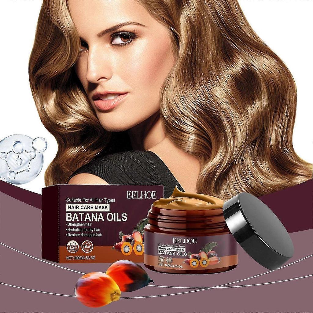 Batana Hair Mask with Keratin for Smooth, Active Care To Achieve Fluffy and Manageable Hair
