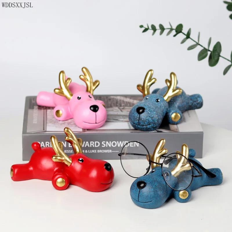 Creative Cute Deer Glasses Stand Decoration Glasses Store Display Stand Office Desktop Glasses Storage Rack Decoration