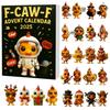 2025 Christmas Advent Calendar with Mini Chicken Ornaments 24-Day Countdown Box for Family Fun And Festive Atmosphere