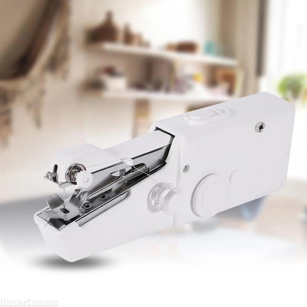 Mini Electric Sewing Machine Handheld Portable Sewing Machine with Bobbin for Needlework Handwork Home Travel Sewing Accessories