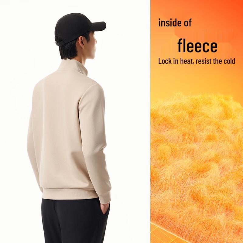 Anta Men's Fleece-Lined Stand-Collar Sports Jacket