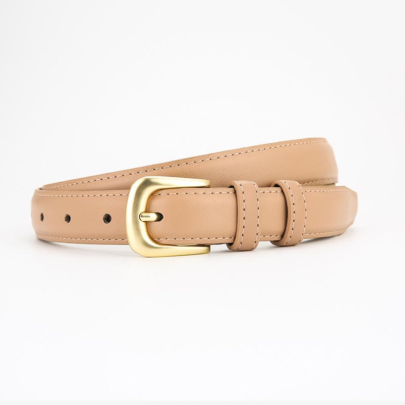 Women s High-End Black Cowhide Jeans Belt - Trendy, Versatile, Genuine Leather Waistband хаки