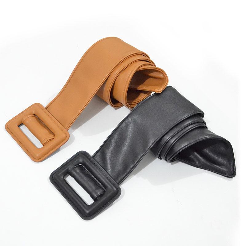Breite Kunstleder Gürtel Für Damen Y2K Harajuku Stil Dekorative Gürtel High Street Temperament Taillenband Cinturones De Mujer
