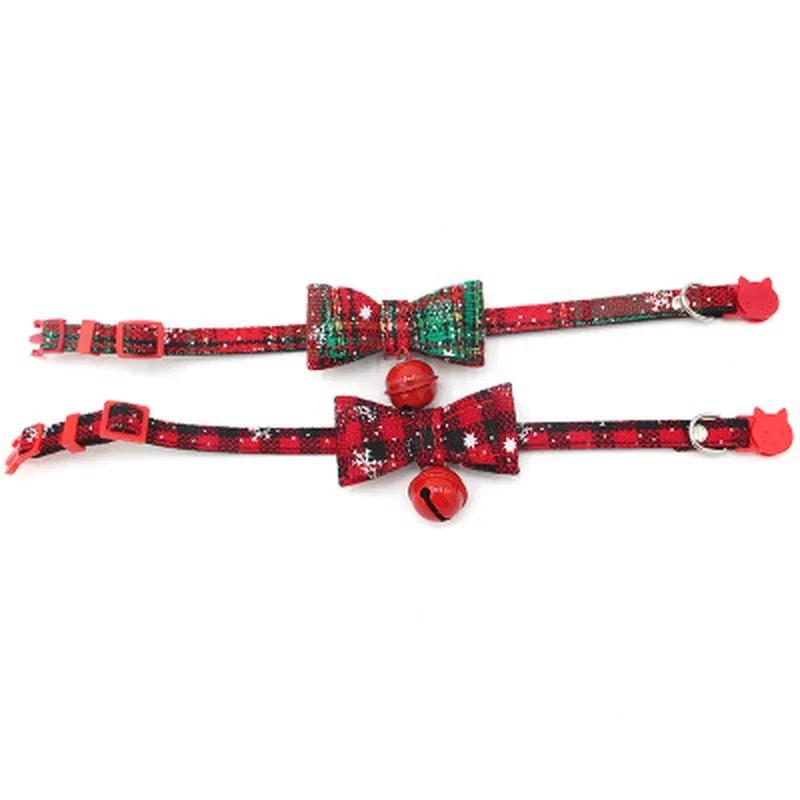 Zgardă de Crăciun pentru câine și clopoțel Material Feminin Masculin Cățeluș Animal de companie Papion Ajustabil XS-M