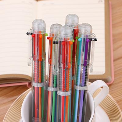 6-Color Ballpoint Gel Pen Writing Marker Office School Stationery Students Gift