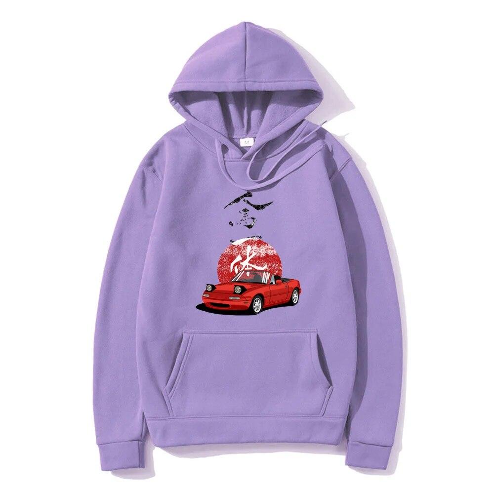 Anime Initial D Rising Jap Hoodie Jdm Drift Red Car Fashion Tops Harajuku Streetwear Hooded Fleece Sweatshirts Unisexs Clothing