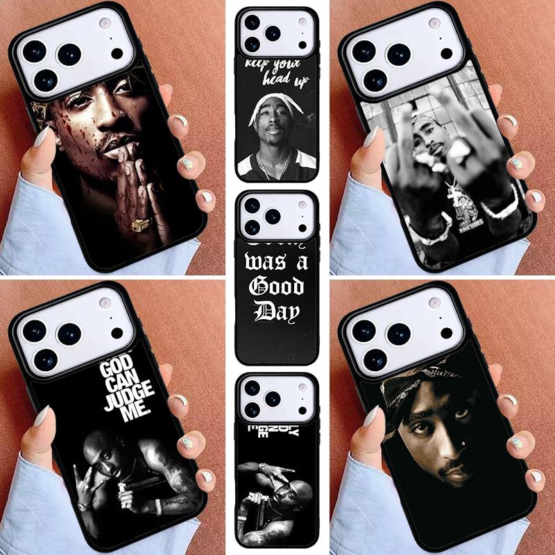 Hiphop Rap Singer 2Pac Tupac Shakur Phone Case for iPhone 16e 15 14 13 12 17 Pro Max Plus Air 17pro Cover Coque