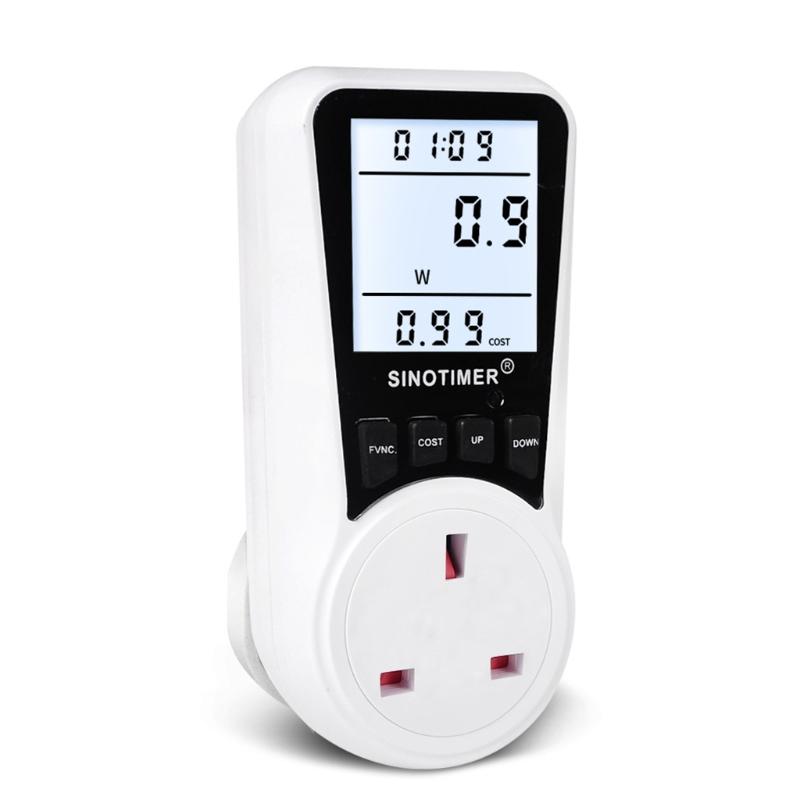 Digital Wattmeter AC Energy Power Meter 110V-230V Socket Power Monitor EU/US/UK Electricity Meter for Energy Saving