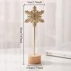 1pc Golden Ginkgo Leaf Feather Metal Model Figurines Desktop Craft Ornaments Photo Props Statues Sculptures Home Christmas Decor