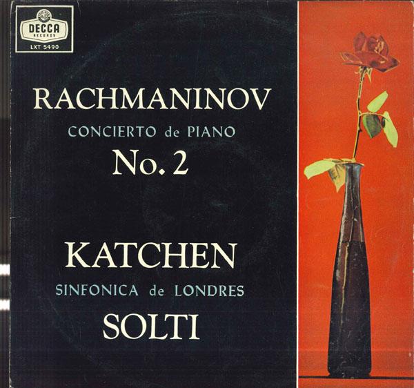 

LP Record JULIUS KATCHEN GEORG SOLTI ORQUES Rachmaninow Concierto No2 Para Pian LXT5490 DECCA 1959 Spain Classical Used