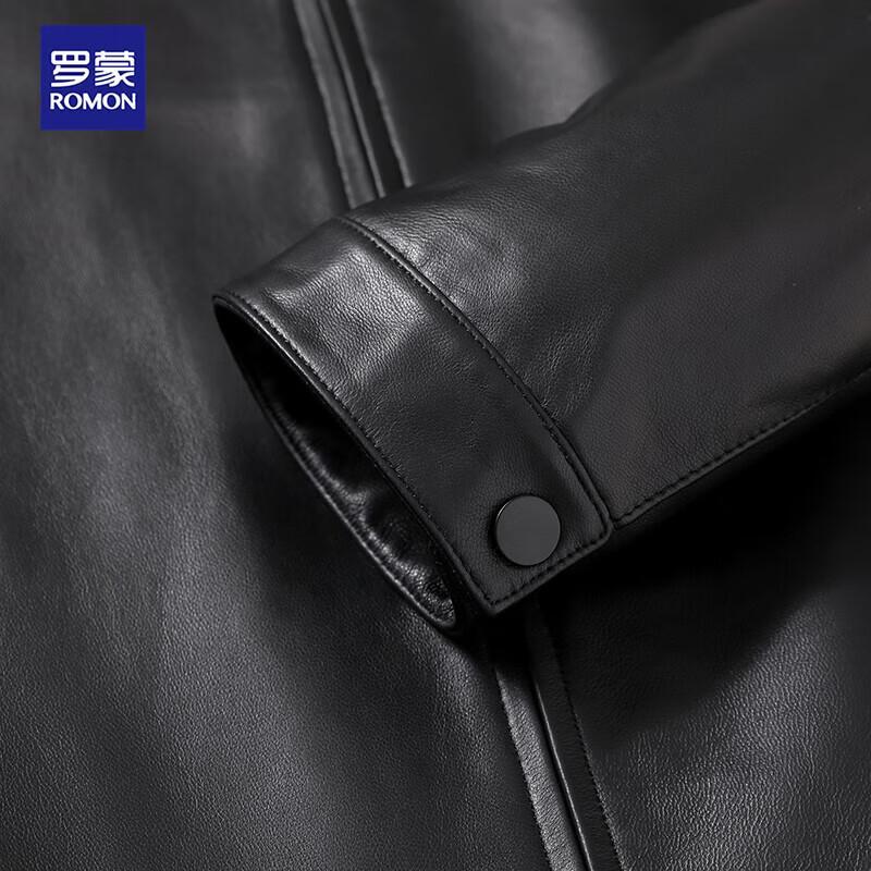 Romon Men's Genuine Sheepskin Leather Jacket