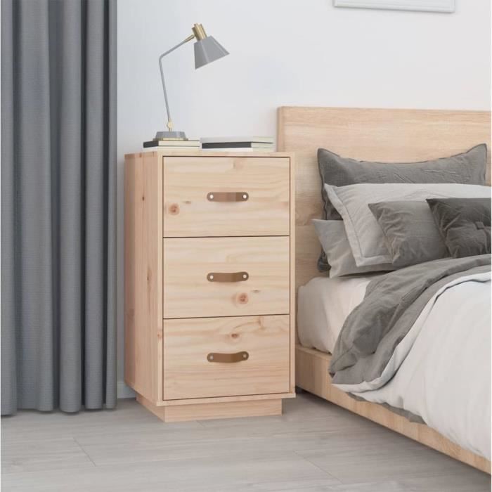 VidaXL Table de chevet 40x40x75 cm Bois de pin solide818335