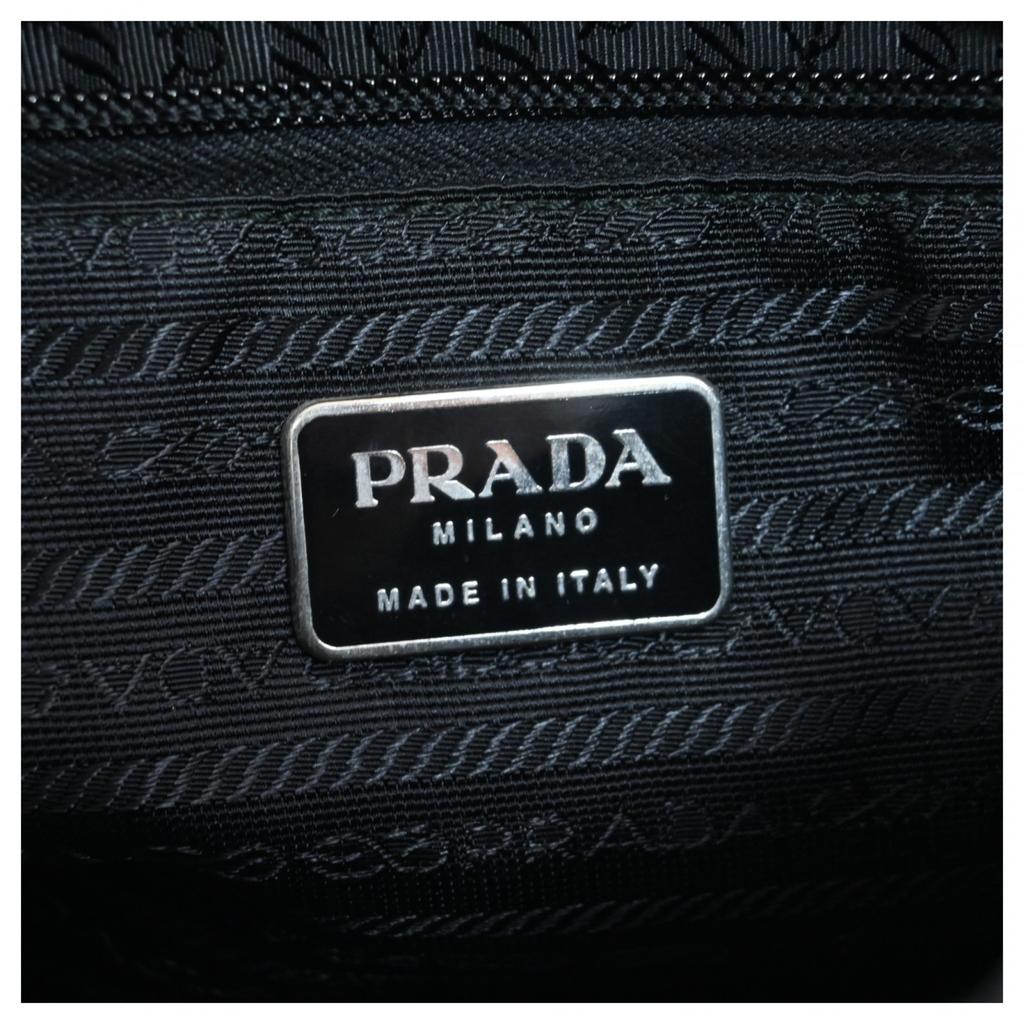 Auth PRADA Tessuto Nylon Shoulder Bag Black pr1112ss