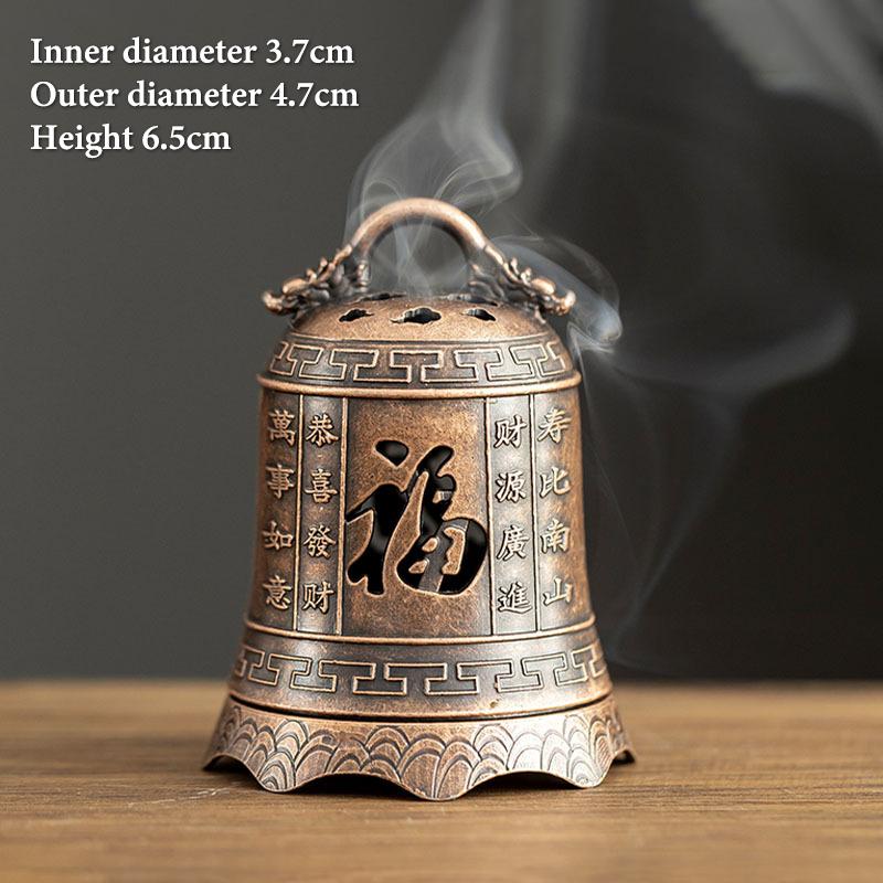 Vintage Alloy Incense Burner Stick Holder Three Legged Hollow Out Mini Sandalwood Censer Incense Burner Home Decoration