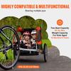 SucceBuy 88/100 Lbs Child Bike Trailer Double Seat Carrier Converts To Stroller Foldable Children Bicycle Trailer for Toddlers