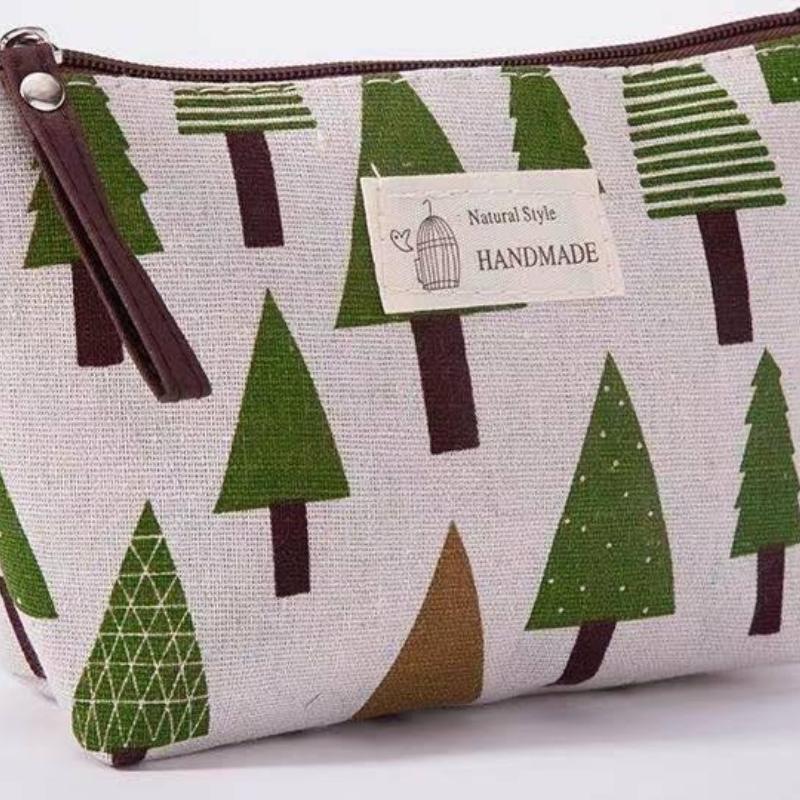 Canvas Cosmetic Bag Large Capacity Fabric Change Bag Travel Area Cosmetics Wash Storage Bag