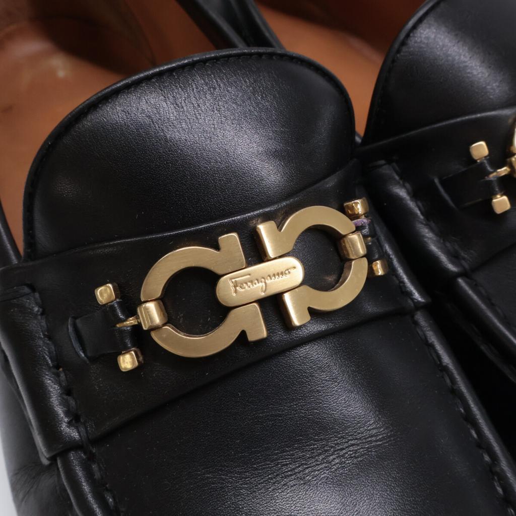 Salvatore Ferragamo UR32981 FIRENZE 20 Gancini Bit Loafers Shoes 9EE blackUsed