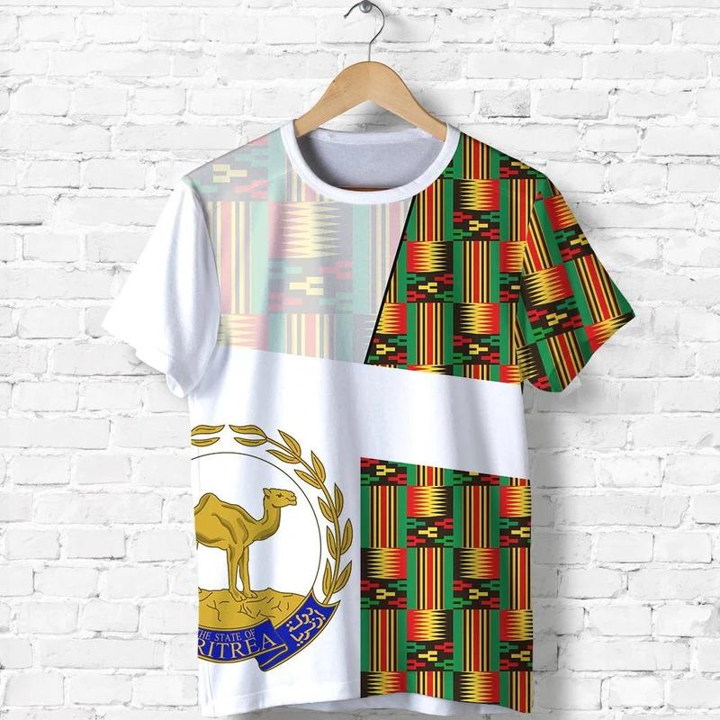 New Eritrea Football Jersey T Shirt Men's Sports Tees Eritrean Flag Graphic Oversized Tops Unisex Casual T-shirts Team Uniforms