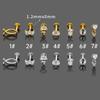 316L Stainless Steel Lip Stud & Cartilage Earring - Zircon Heart Fish Bone Crown Design