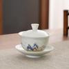 Bafangli Traditional Chinese White Porcelain Tea Set