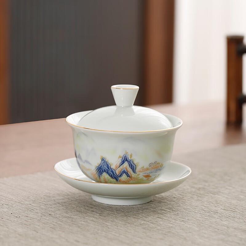 Bafangli Traditional Chinese White Porcelain Tea Set