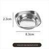 Yizi Xiaojie 304 Stainless Steel 3-Compartment Korean Style Square Sauce Dishes (Set of 2)