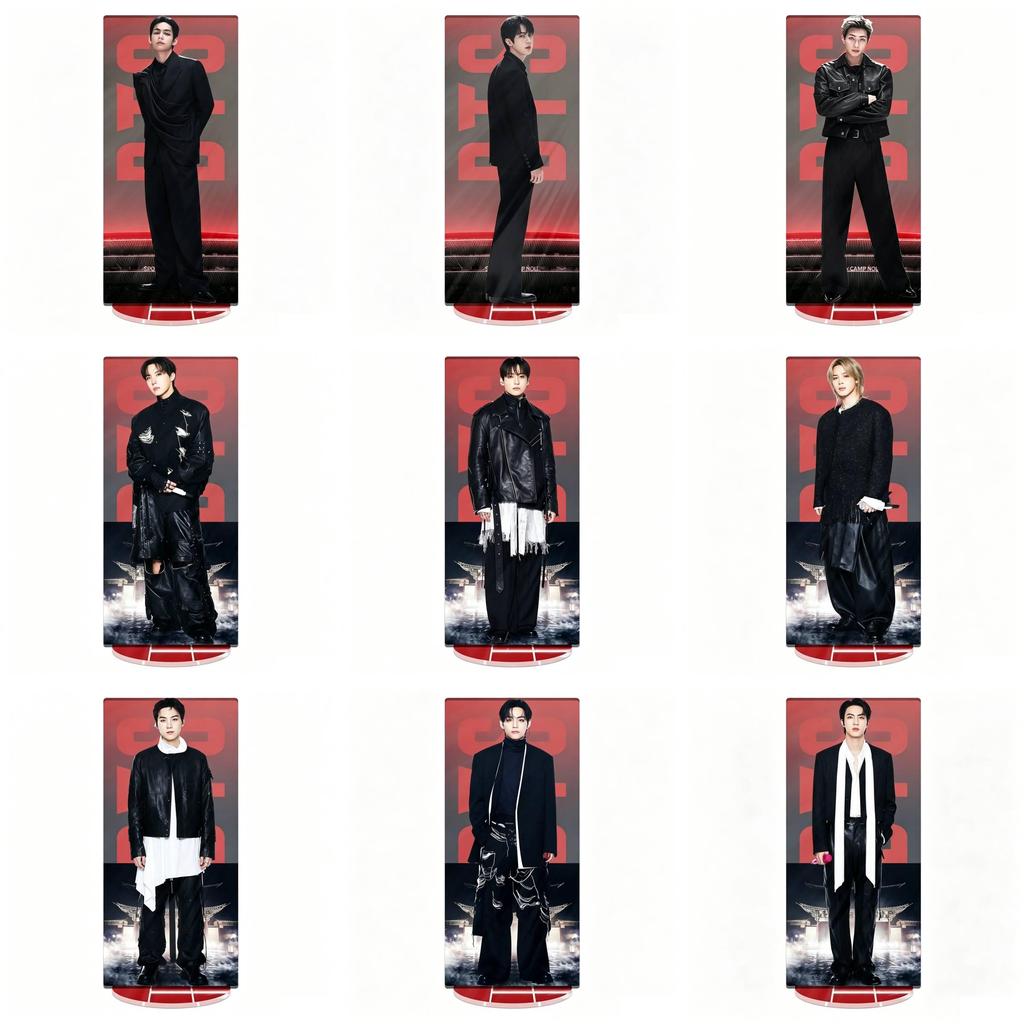 Bts World Tour Acrylic Display With Cnc Cut Seamless Printing For Gift And Decor